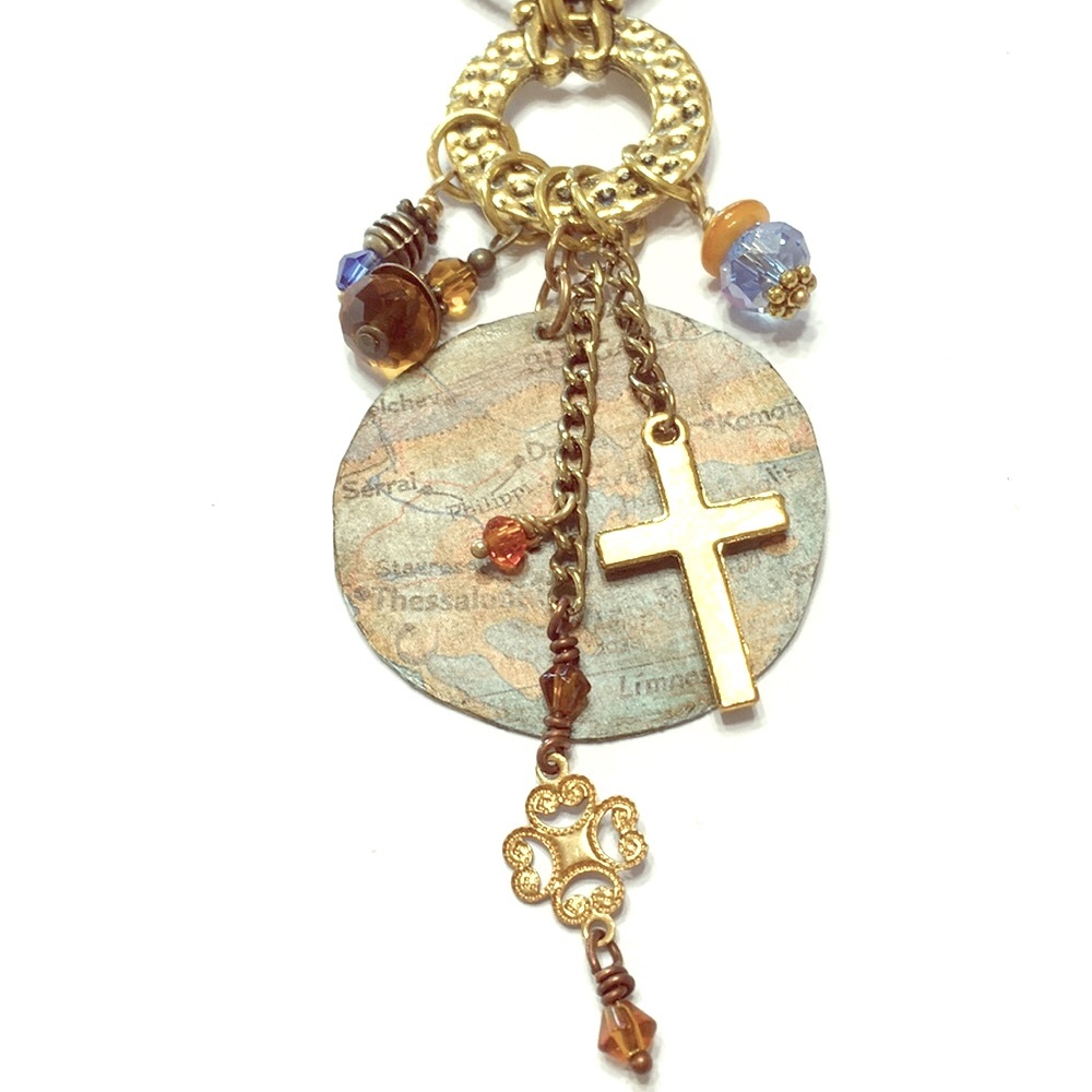 Gold dangle necklace